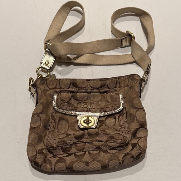 Coach Tan Signature Crossbody Bag